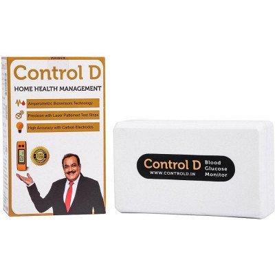 Control D Blood Glucometer with 25 Strips Orange