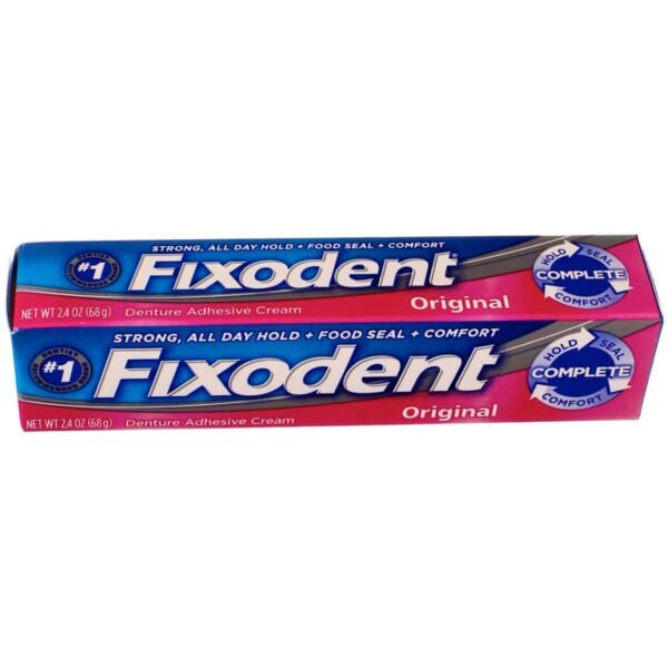 Fixodent Complete Denture Adhesive Cream Original 2.4 oz 68g - Image 3