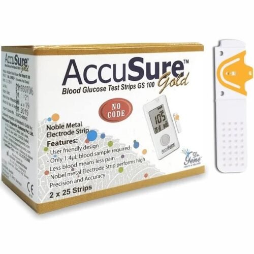AccuSure Gold Blood Glucose 50 Test Strips