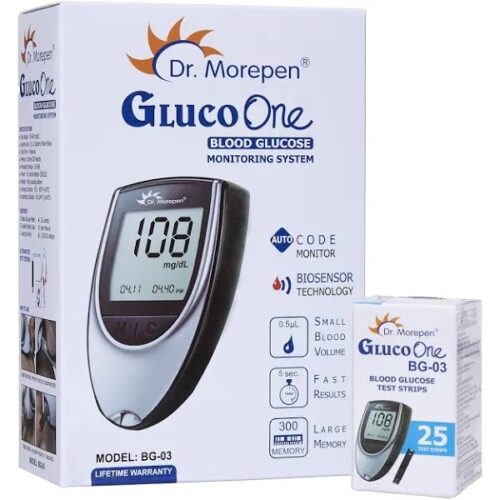 Dr. Morepen Glucose Monitor With 25 Test Strips