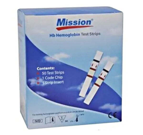 Mission Hb Strips pack of 50 strips (Pack of 2)