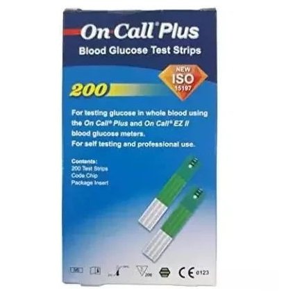 On Call Plus Blood Glucose 200 Test Strips