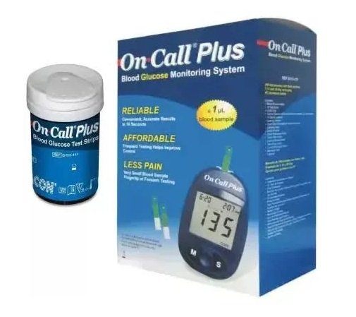 On Call Plus Blood Glucose Monitor With 50 Strips