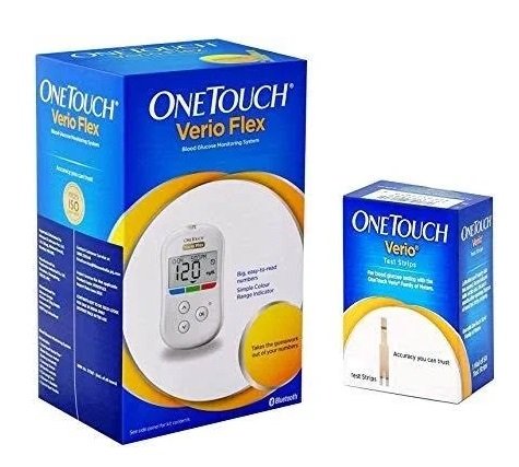 OneTouch Verio Flex Blood Glucometer With 50 Strips