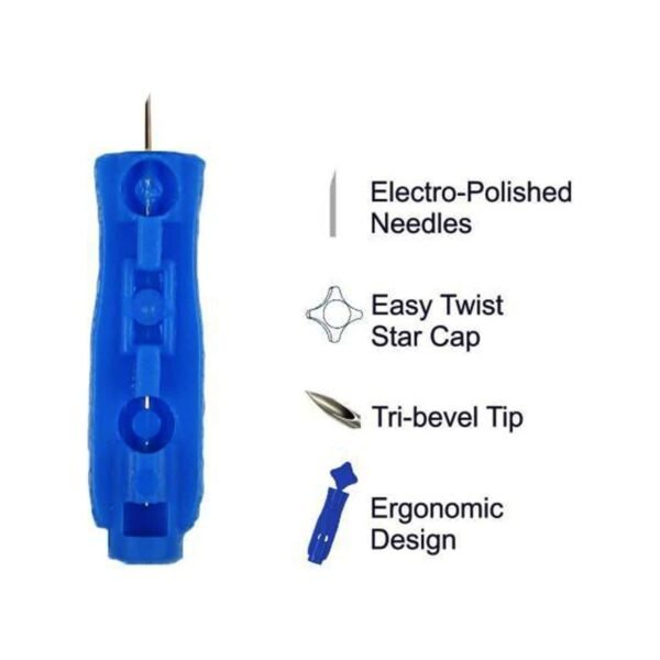 Control D Round Comfort Lancets (Blue) -Pack of 100 - Image 3