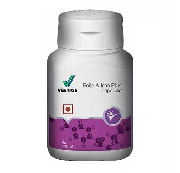 Vestige Folic & Iron Plus - 60 Capsules - Relikart