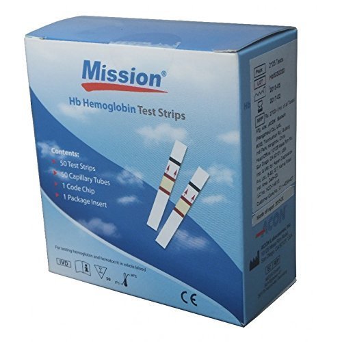 Mission Hemoglobin Test Strips 50