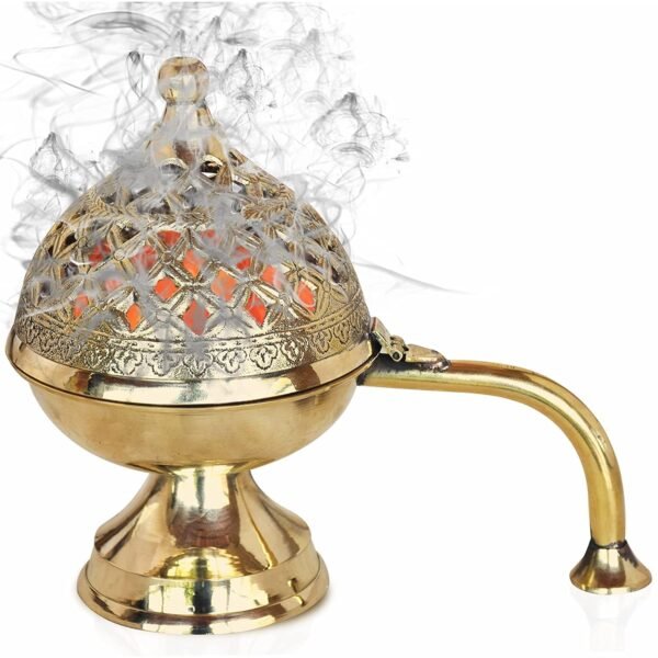 Relikart Home Purifying Brass Dhuna Loban Burner Dhooni Dhoop - Image 3