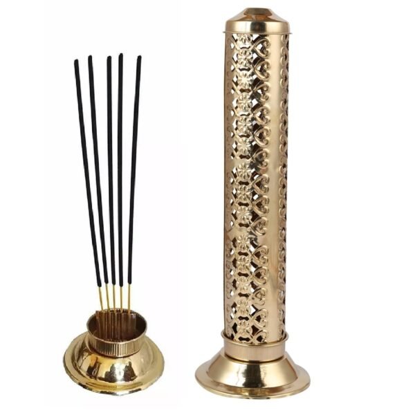 Relikart Agarbatti Brass Stand Ash Catcher 12 In Ht.