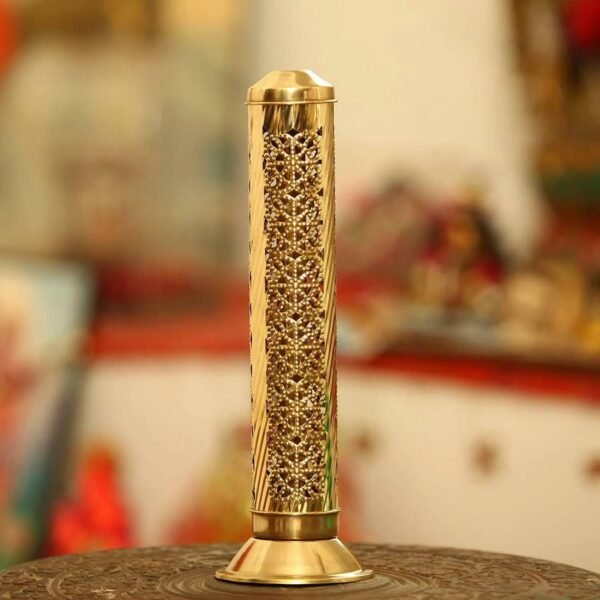 Relikart Agarbatti Brass Stand Ash Catcher 12 In Ht. - Image 2