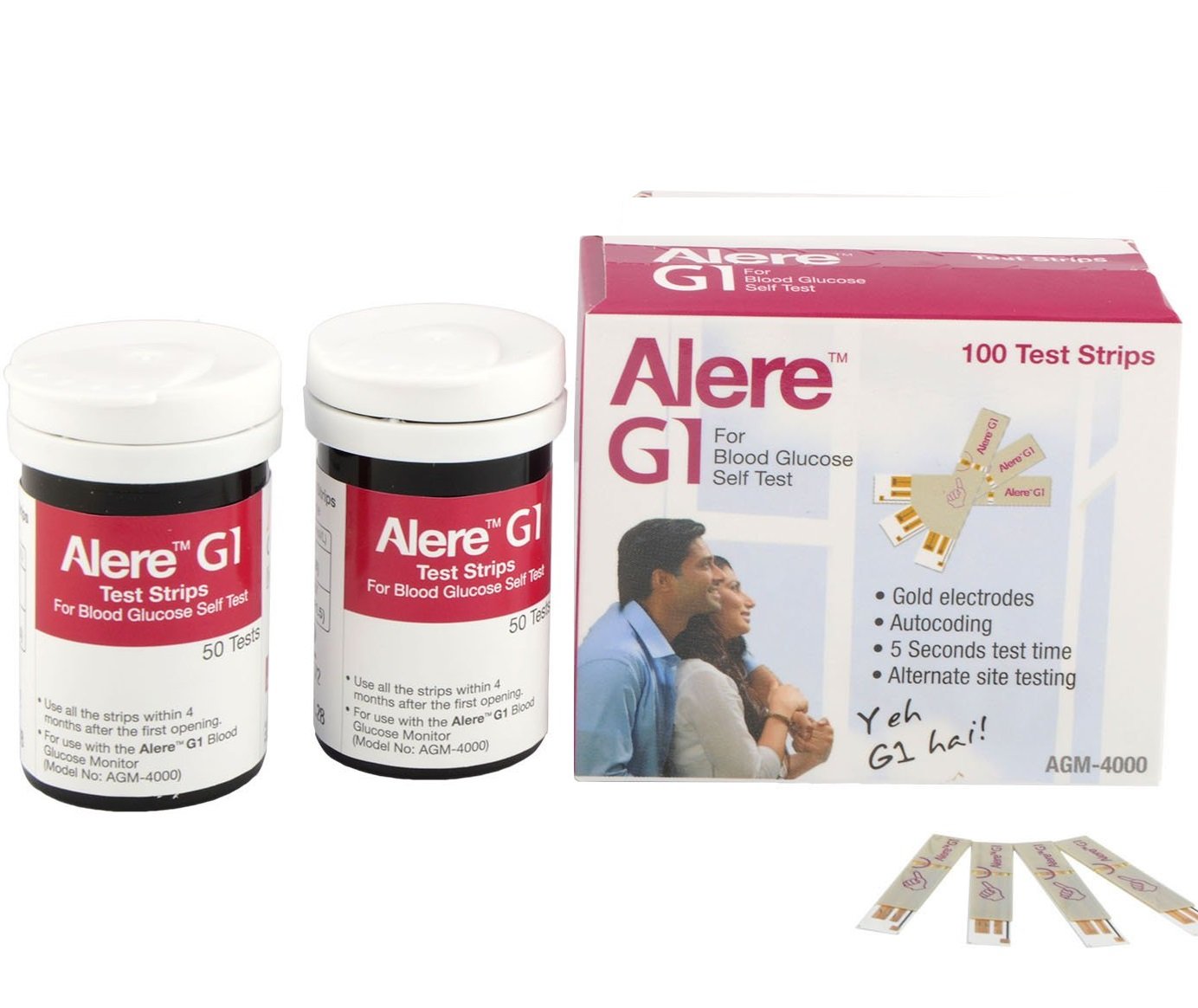 Alere G1 Blood Glucose Self test 100 Strip