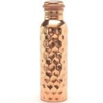 Diamond Copper Water Bottle 1000ml With Drinking 2 Glass Gift Pack