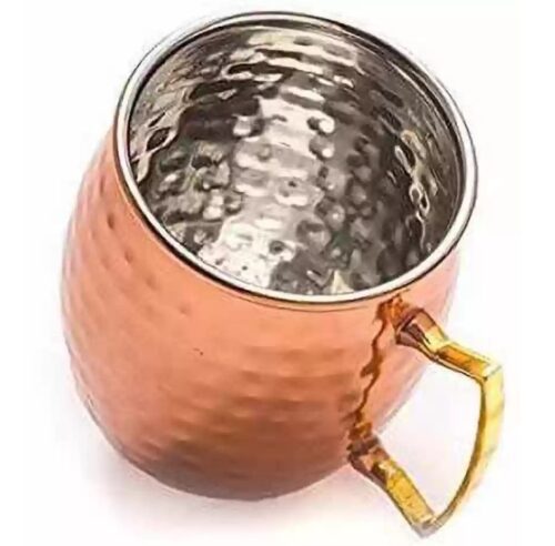 Hammered Inside Nikle Moscow Mule Mugs Pure Copper (550 ml)