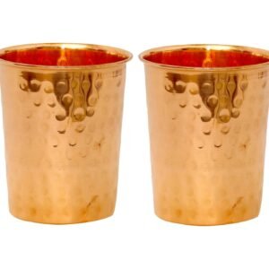 Handmade Pure Copper Plain Glass 250ml (2 Set) 1