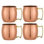 Pure Copper Moscow Mule Mug Plain 530 ml (4 Set )