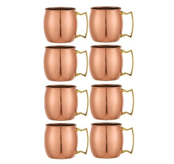 Pure Copper Moscow Mule Mug Plain 530 ml (8 set)