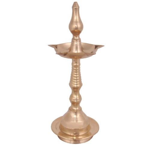 Relikart Brass Fancy Kerela Oil Golden Diya