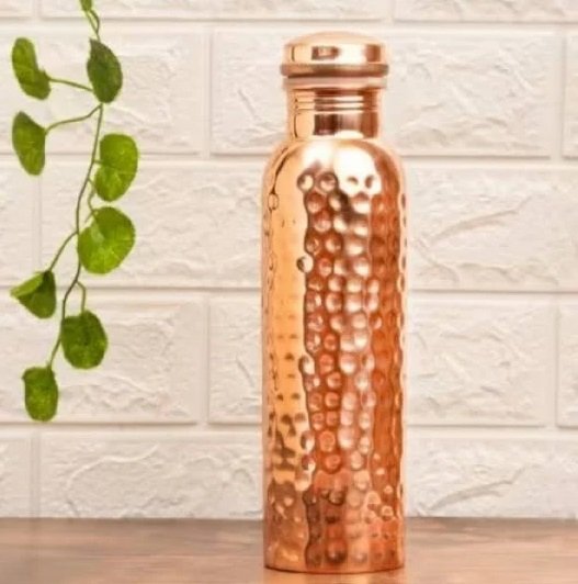 Relikart Copper Ayurvedic Hammered Bottle 950 m