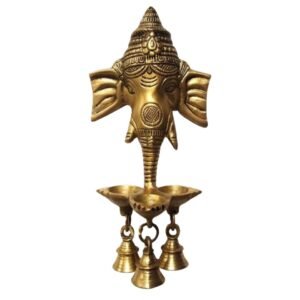 Relikart Ganesh Wall Hanging Three Diya Oil Lamp