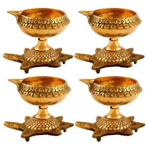 Relikart Handmade Indian Puja Brass Oil Lamp