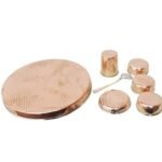Indian Style Tableware Copper Dinner Thali Set Of 7 Piece