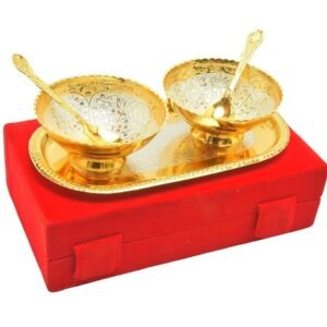 Relikart Occasion Gifts Silver Gold Plated Unique Bowl Set