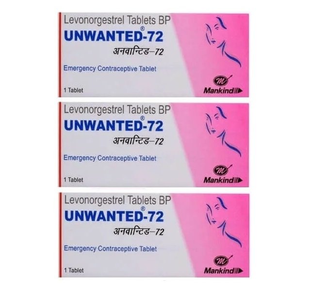 Unwanted 72 Emergency Contraceptive Single Tablet (Pack Of 3) (Discreet Packaging)