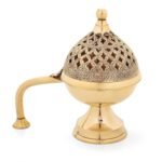 Relikart Home Purifying Brass Dhuna Loban Burner Dhooni Dhoop