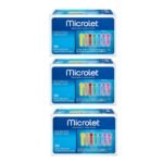 Microlet Colored Lancets 100 Lancets (Pack of 3)