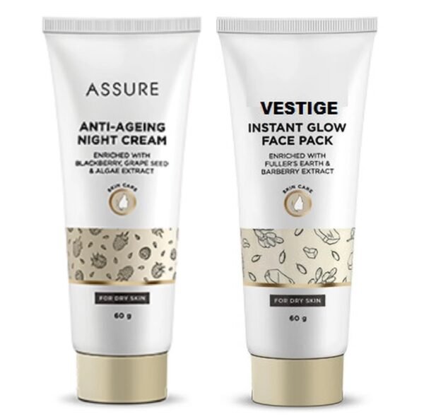 Vestige Assure Anti-Ageing Night Cream 60gm With Assure Instant Glow Face Pack 60gm 1