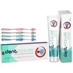 Vestige Dentassure Whitening Toothpaste 100gm With Multi-Action Toothbrush (Set of 4)