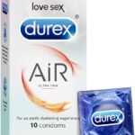 Durex Air Condoms for Men – 10 Count (Discreet Packaging)