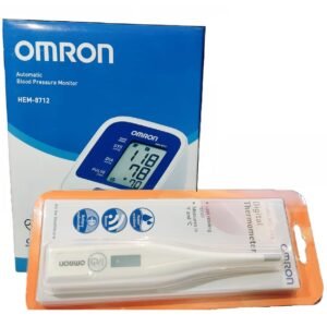 Omron Automatic BP Monitor HEM-8712 With (Omron MC-246 Thermometer Free)