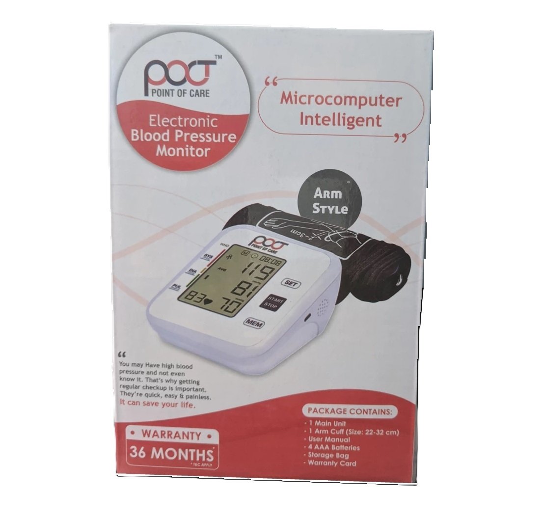 POCT Electronic Blood Pressure Monitor With Free AccuSure Thermometer