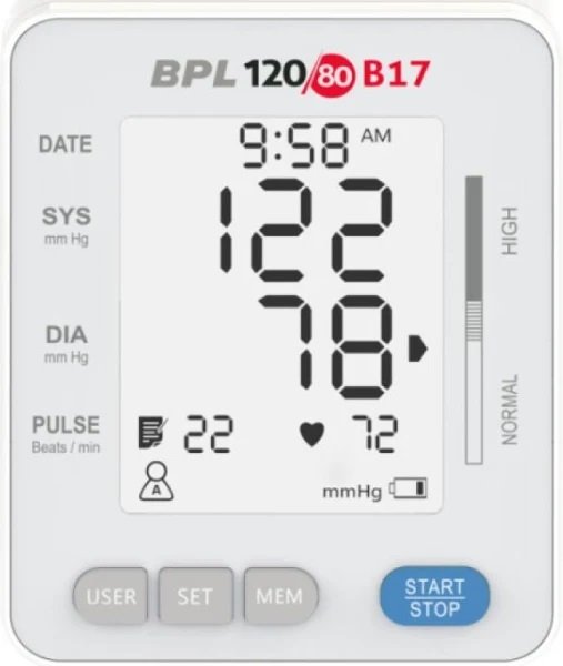 BPL Blood Pressure Monitor 120/80 B-17