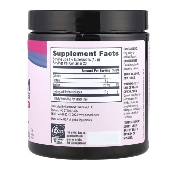 NeoCell Super Collagen Peptides Unflavored (200 gm) - Image 3