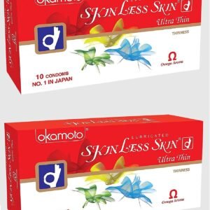 Okamoto Skinless Skin Ultra-Thin Omega Aroma Condoms–10’s (Pack of 2)