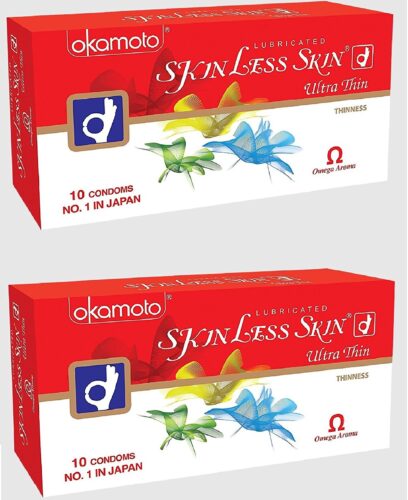 Okamoto Skinless Skin Ultra-Thin Omega Aroma Condoms–10’s (Pack of 2)