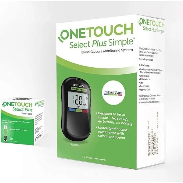 OneTouch Select Plus 200 Strips + Glucose Meter Free