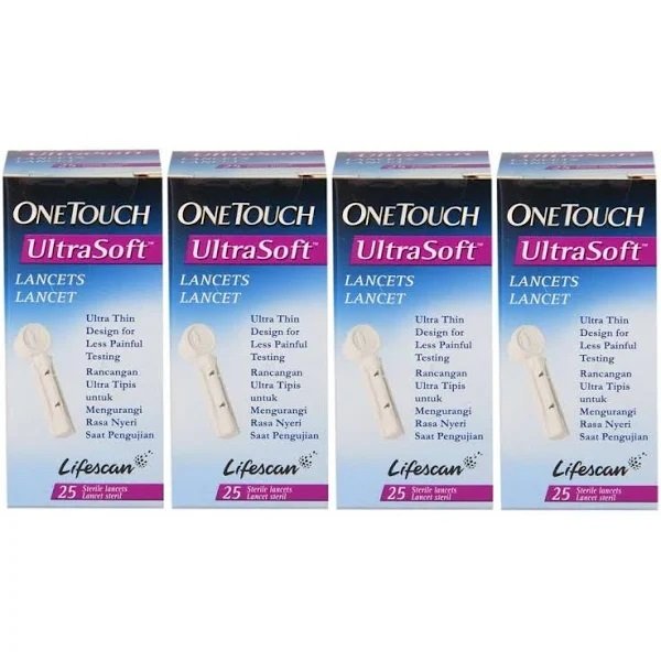 OneTouch Ultra Soft Lancets-25 Count (Pack of 4)