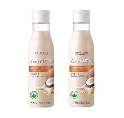 Oriflame Love Nature Conditioner for Dry Hair Wheat & Coconut Oil 250Ml (Pack Of 2)