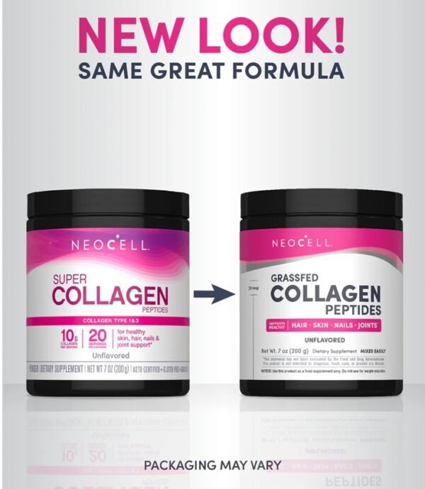 NeoCell Grassfed Collagen Peptides Unflavored (200 gm) - Image 3