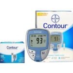 Bayer Contour Blue Blood Glucose Meter With 100 Test Strip