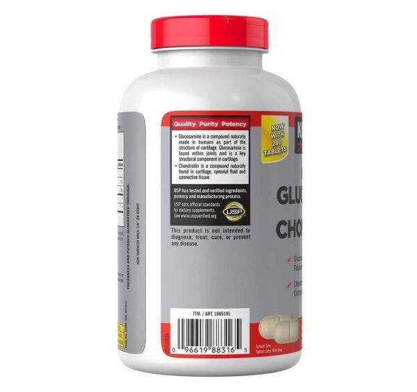 Kirkland Signature Glucosamine 1500mg/Chondroitin 1200mg 280 Tablets - Image 2