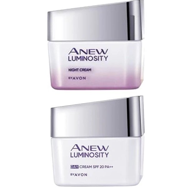 Avon Anew Luminosity Day SPF 20 & Night Cream (50g) Combo