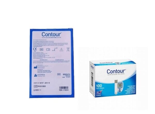 Contour Blue Blood Glucose Monitor With 100 Strips