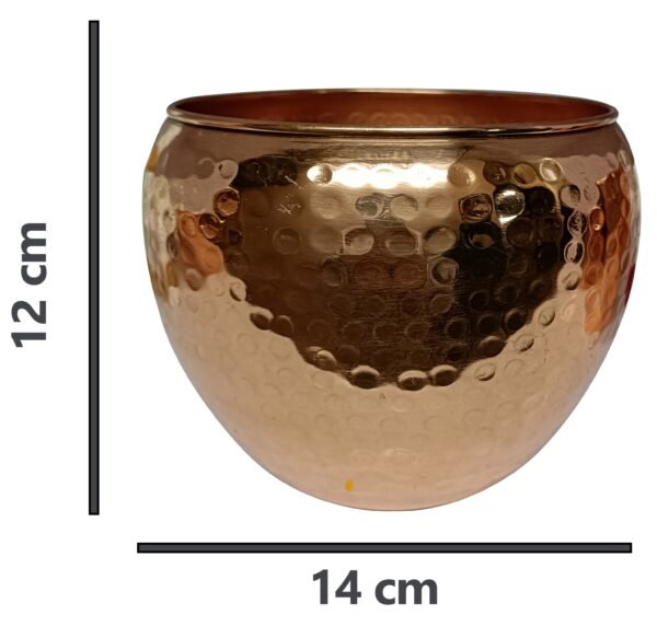 Relikart® Copper Hammered Design Bowl 1500ml