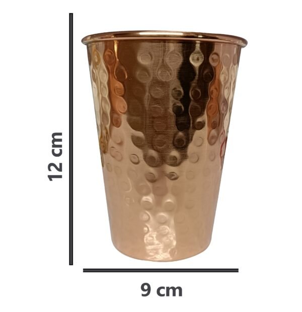 Relikart® Copper Hammered Design Glass 350ml