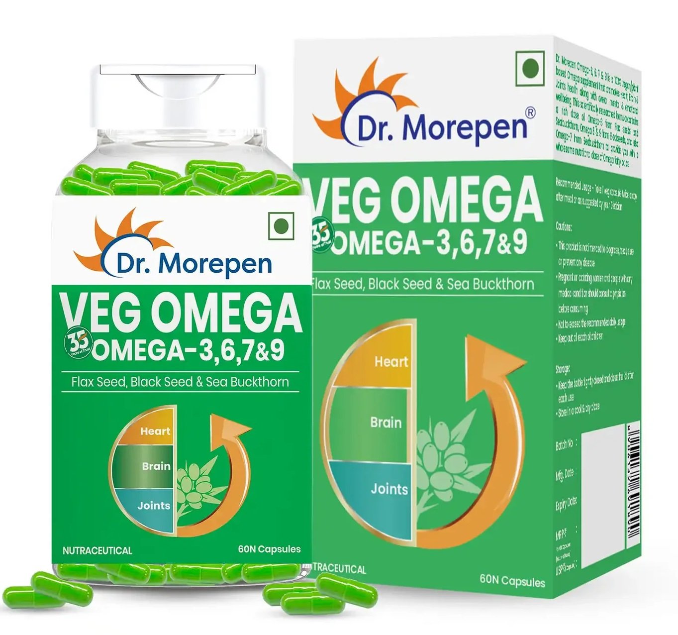 Dr. Morepen Vegetarian Omega 3 60 Capsules