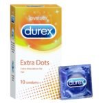 Durex Extra Dots 10N Condom (Pack Of 3) (Discreet Packaging)